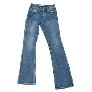 KanCan Women's Size 26 Blue Stretch Bootcut Jeans Mid Rise Style 213418